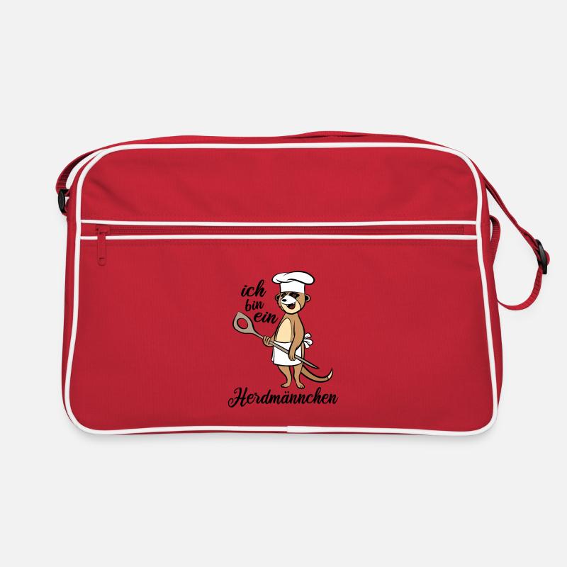 Ich bin ein Herdmännchen - Erdmännchen Kochlöffel Retro Tasche
