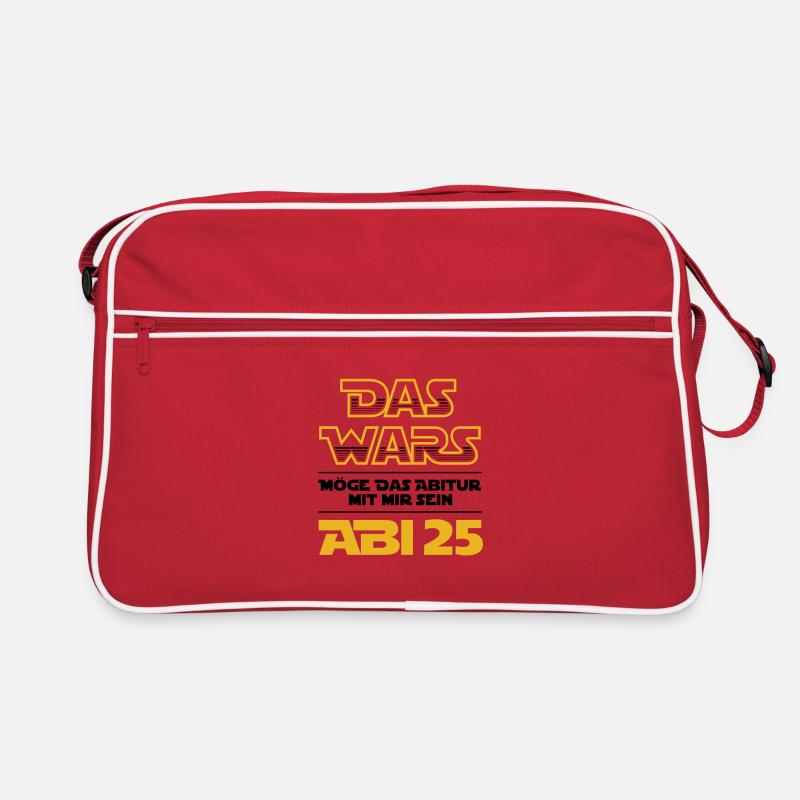 Das Wars - Abi 25 - Abitur 2025 - Spruch - Retro Tasche - Rot/Weiß