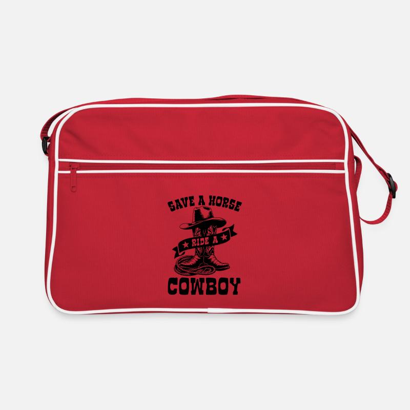 Save A Horse, Ride A Cowboy - Spruch Retro Tasche