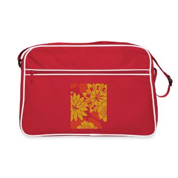 Fleurs - Printemps - Fleurs - Sac Retro - rouge/blanc - Devant