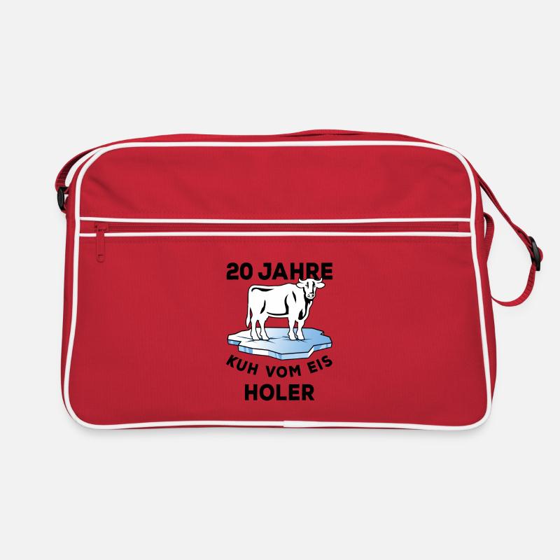 20 Jahre Kuh vom Eis Holer - Dienstjubiläum Retro Tasche