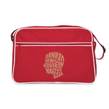 Denken ist wie Googeln nur krasser Geschenk - Retro Tasche - Rot/Weiß - Vorne