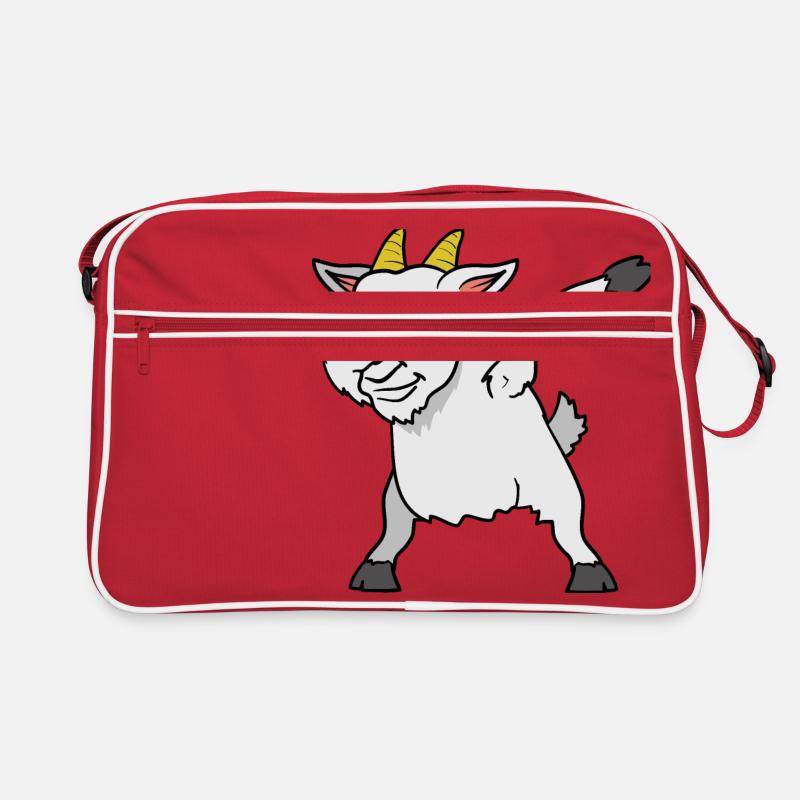 Dabbing Dab chèvre chèvre - Sac Retro - rouge/blanc