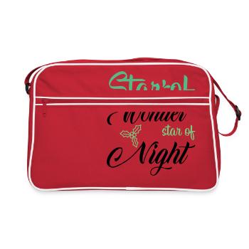Étoile de merveille étoile de nuit - Sac Retro - rouge/blanc - Devant