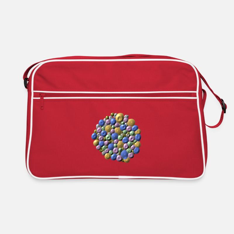 Colourful molecular structure in pastel colours Retro Bag