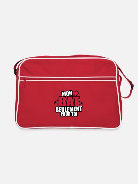 mon coeur bat seulement pour toi - Sac Retro - rouge/blanc - Devant