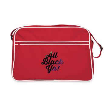 Police noire rayée néon Ya - Sac Retro - rouge/blanc - Devant