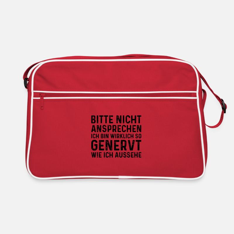 Bitte Nicht Ansprechen Ich Bin Wirklich So Genervt Retro Tasche