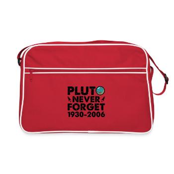 N’oubliez jamais Pluton Drôle Planète Pluton - Sac Retro - rouge/blanc - Devant