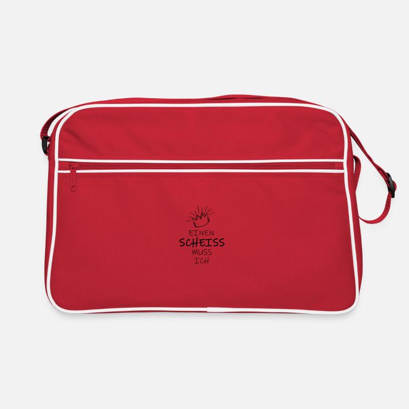 Einen Scheiss muss ich Retro Tasche
