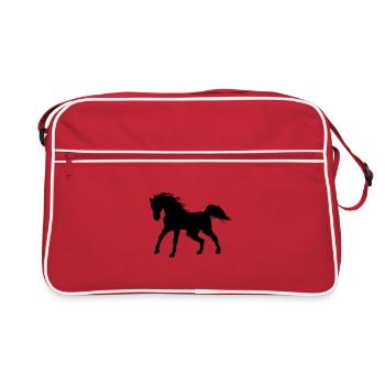 Horse shadow - Retro Bag - red/white - Front