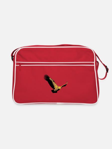 Geier - Retro Tasche - Rot/Weiß - Vorne