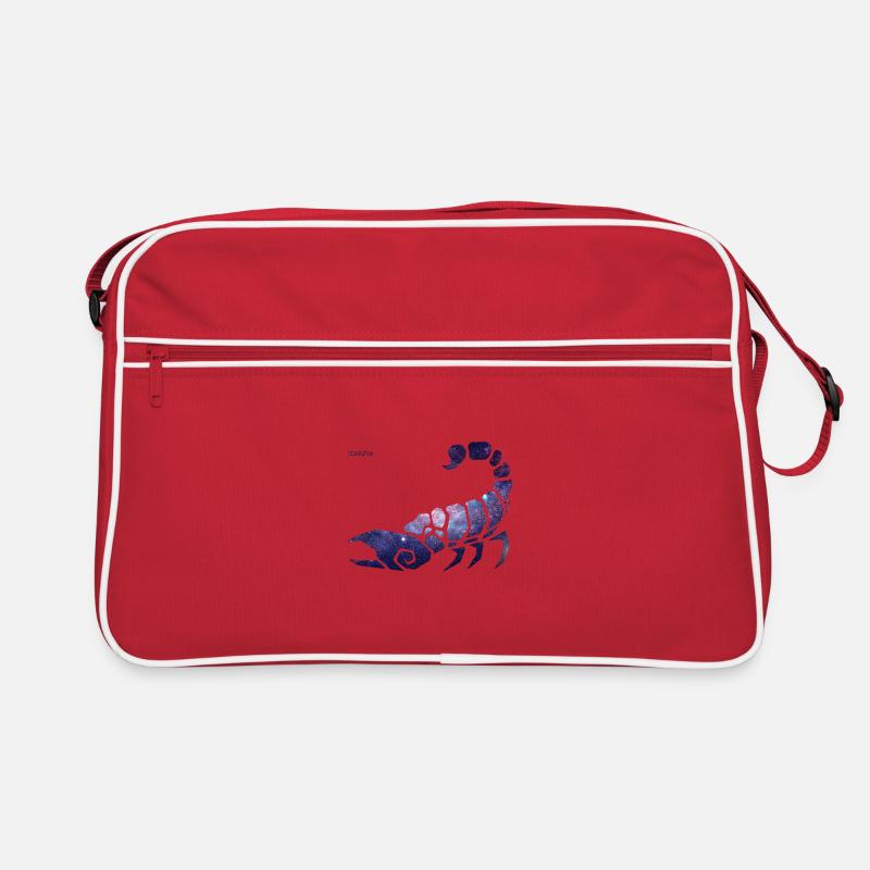 Skorpion - Sternzeichen - Retro Tasche - Rot/Weiß