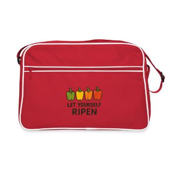 Let Yourself Ripen - Retro Bag - red/white - Front