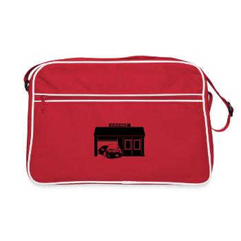 Auto Garage - Retro Tasche - Rot/Weiß - Vorne