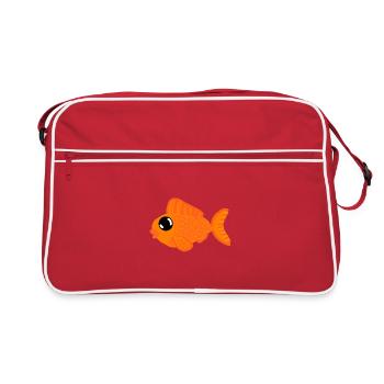 Goldfisch Baby - Retro Tasche - Rot/Weiß - Vorne