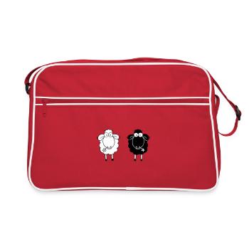Mouton noir et blanc - Sac Retro - rouge/blanc - Devant