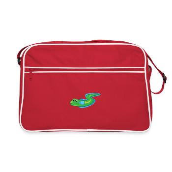Eel cartoon - Retro Bag - red/white - Front