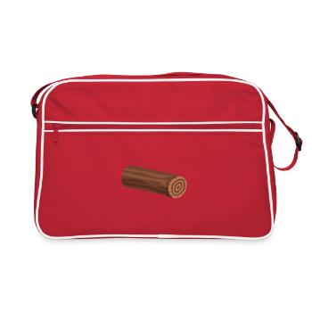 Logs of logs lying - Retro Bag - red/white - Front