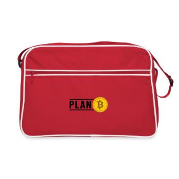 Bitcoin Plan B BTC Satoshi Crypto Hodl Maximalist - Retro Bag - red/white - Front