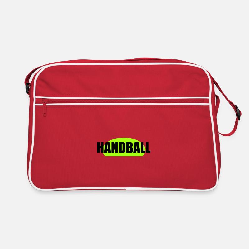 Impression néon vert néon de handball Sac Retro