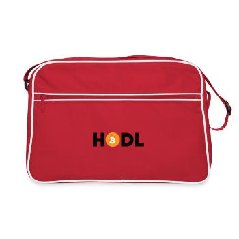 Bitcoin Plan B BTC Satoshi Crypto Hodl Maximalist - Retro Bag - red/white - Front