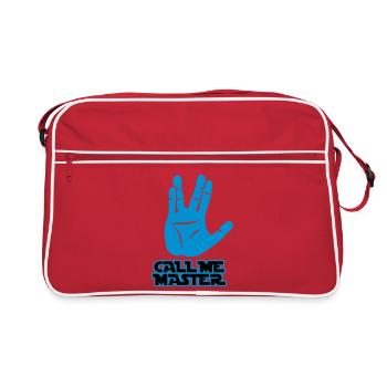 Call me Master | Jedi | Hand | Meister - Retro Bag - red/white - Front