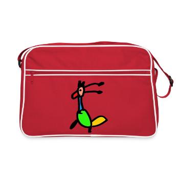 bird of paradise - Retro Bag - red/white - Front