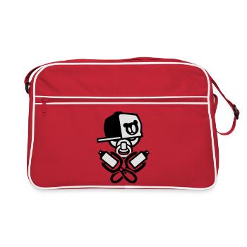bébé fraîche de graffiti - Sac Retro - rouge/blanc - Devant