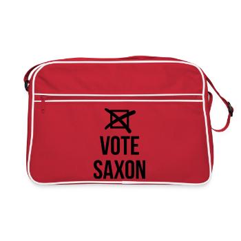 Vote Saxon - Retro Bag - red/white - Front