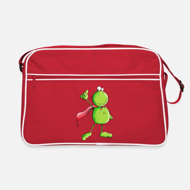 Super Frosch - Retro Tasche - Rot/Weiß
