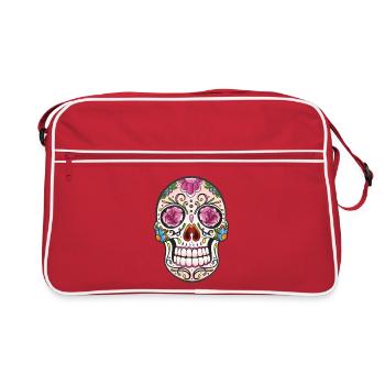 Mexican Sugar Skull, day of the dead - Sac Retro - rouge/blanc - Devant