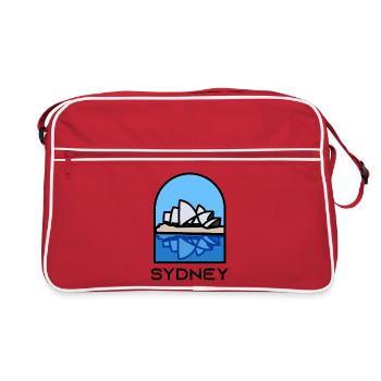 Sydney - Opera House - Retro Bag - red/white - Front