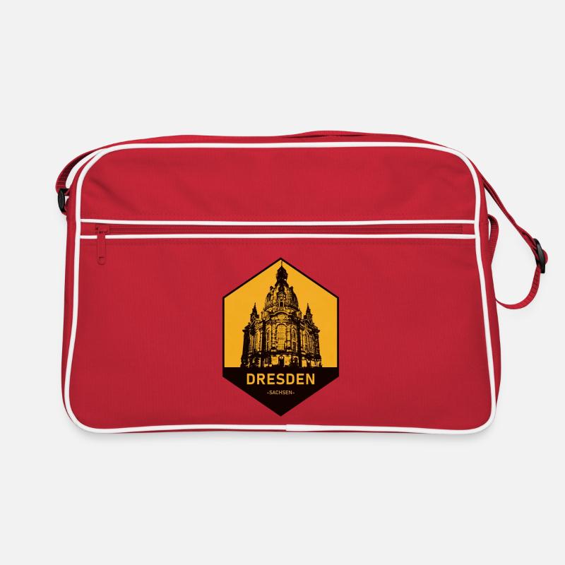 Dresden Architecture Icon Yellow Retro Bag