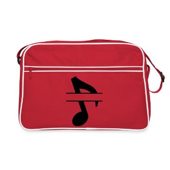 Bannière de texte note de musique - Sac Retro - rouge/blanc - Devant