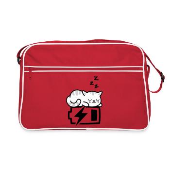 Sleepy Kitty (Couleur Changeante - 3 couleurs) - Sac Retro - rouge/blanc - Devant