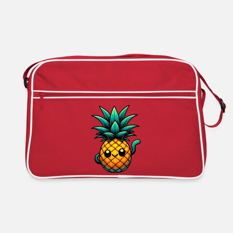 Ananas - Sac Retro - rouge/blanc