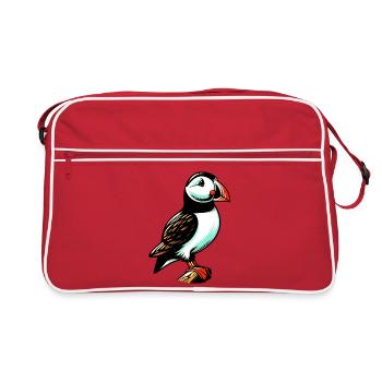 Puffin - Retro Bag - red/white - Front