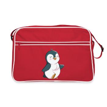 Pingouin mignon - Sac Retro - rouge/blanc - Devant