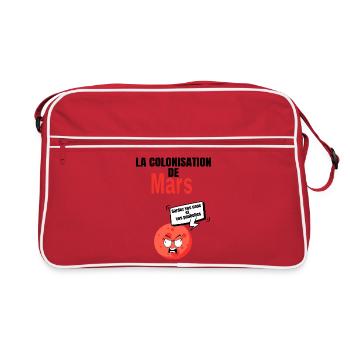 La colonisation de mars - Sac Retro - rouge/blanc - Devant