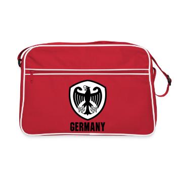 Federal Eagle Coat of Arms Germany - Retro Bag - red/white - Front