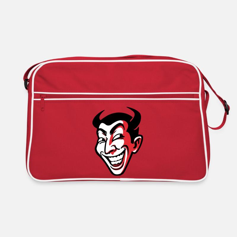 Expressive Smiling Comic Face Design Retro Bag