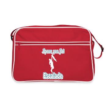 Humor climbing motivational design - Retro Bag - red/white - Front