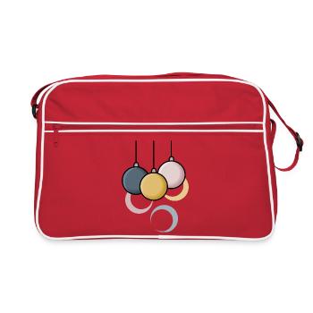 Modern Christmas baubles - Retro Bag - red/white - Front