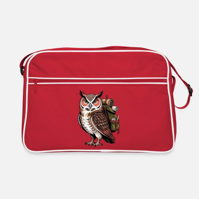 Eagle owl with backpack Retro Bag