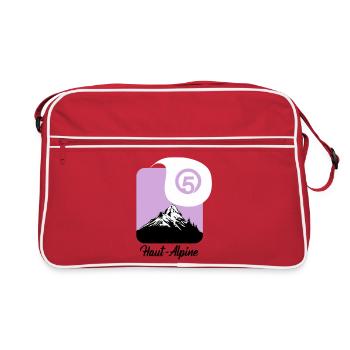 Haut-Alpine 05 département des hautes-alpes - Sac Retro - rouge/blanc - Devant