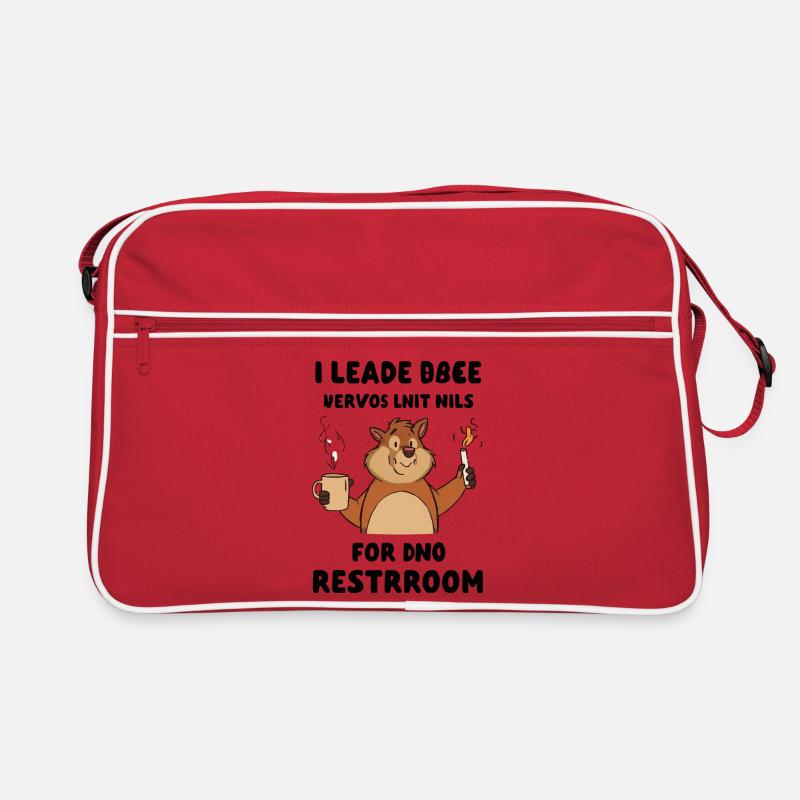 Beaver Kaffeepause Illustration Retro Tasche