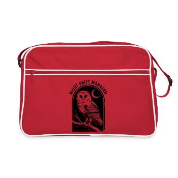 Responsable des hiboux de nuit - Sac Retro - rouge/blanc - Devant