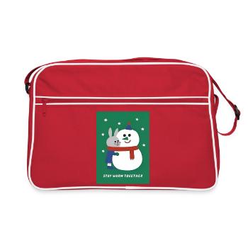 Winter Holiday Design - Retro Tasche - Rot/Weiß - Vorne