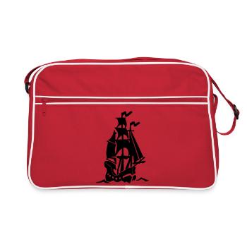 Schiff - Retro Tasche - Rot/Weiß - Vorne
